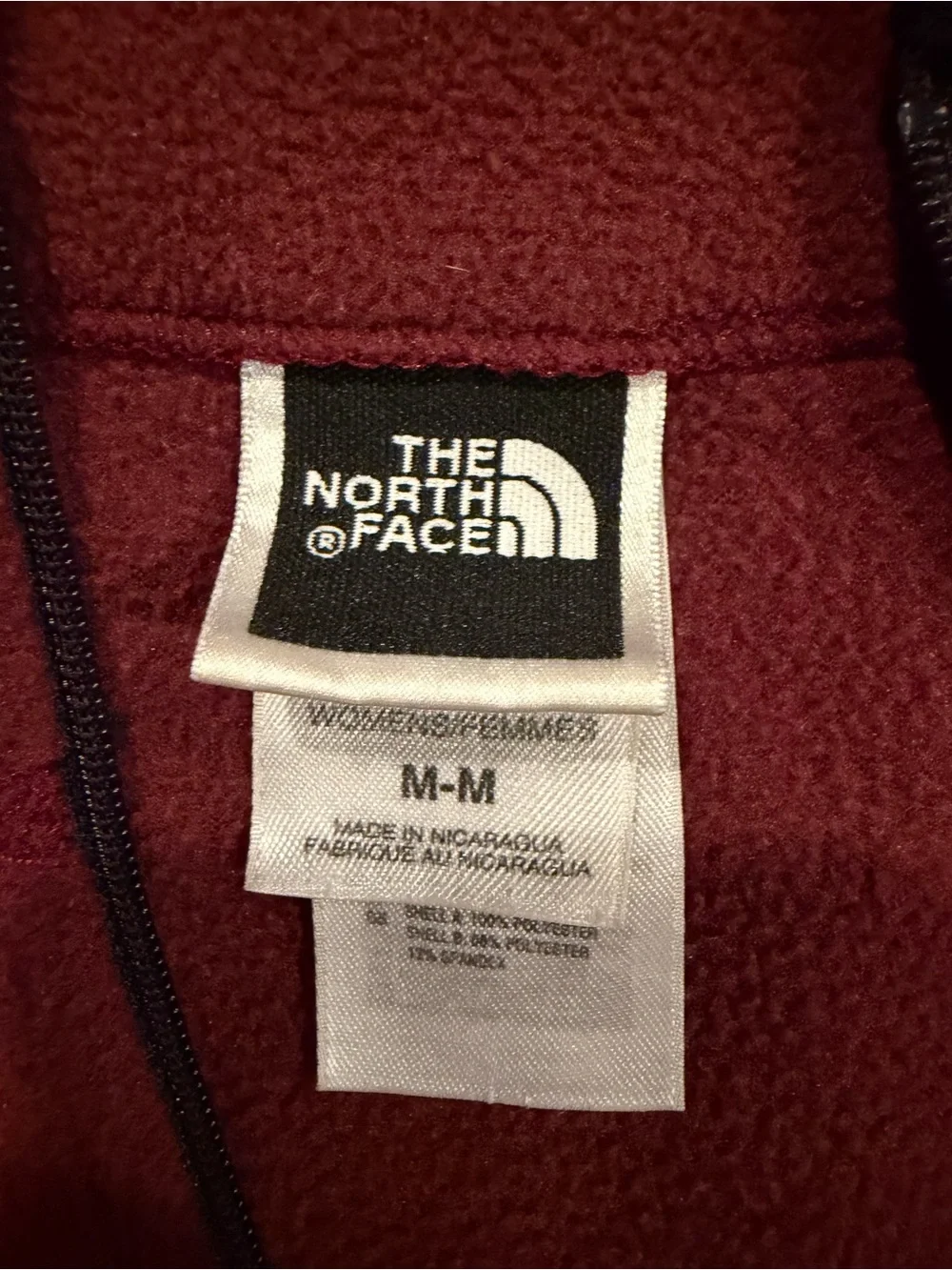 The North Face maroon fleece